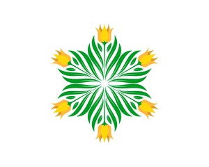 Abstract lilly flower like nature ornament