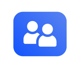 Symbol of group or pair of persons, friends, contacts, users icon.