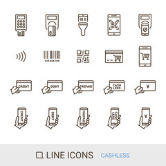 ECサイトアイコン　ショッピングガイド　キャッシュレス決済　ラインアイコン