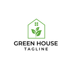 natural green home logo vector