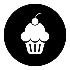 cupcake pastry food icon vector