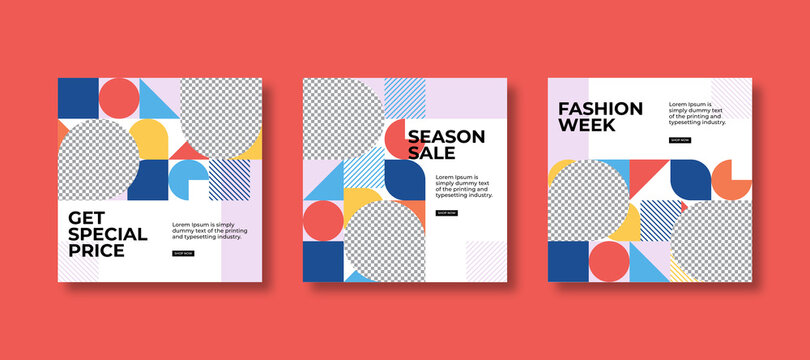 Fashion sale instagram post and social media banner template