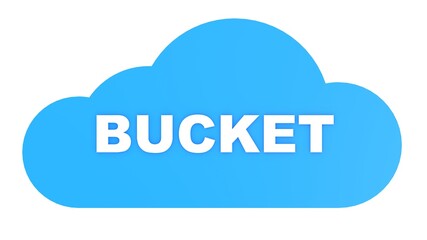 Fototapeta premium Cloud technology concept. Online computing illustration with blue and white colours.