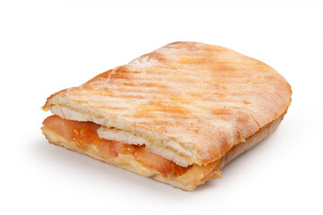 ham sandwich isolated on white