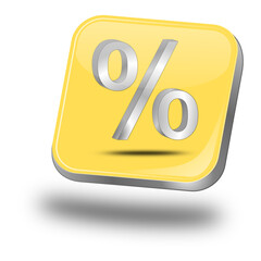 Discount button - 3D illustration