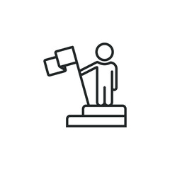 Simple icon for business, finance, someone achieving success, presentations, team work, and office work