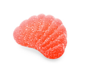 Tasty jelly candy on white background