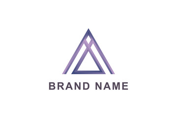 Letter A Triangle diamond business logo    