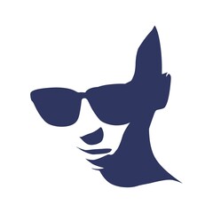 Silhouette of a female head. Beauty and fashion