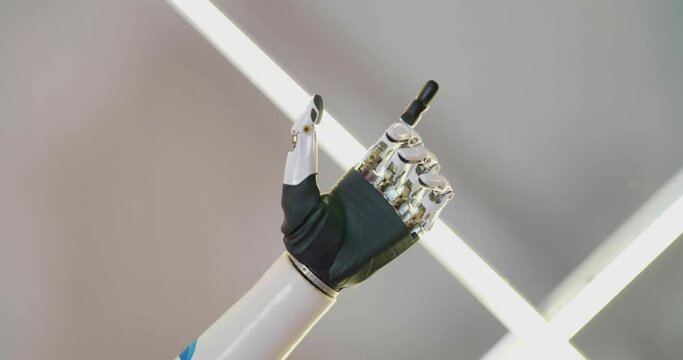 Working process of the bionic hand Bionics Cybernetic Robotic-arm Hand prosthesis