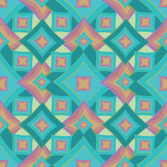 Seamless texture, pattern. Abstract geometric pattern on a square background - colored diamonds.