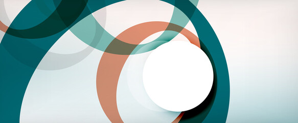 Ring geometric shapes, o letter repetition wallpaper. Abstract background for business or technology presentations, internet posters or web brochure covers