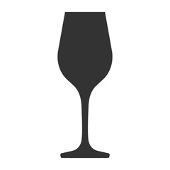 Wine glass silhouette. Isolated vector icon.