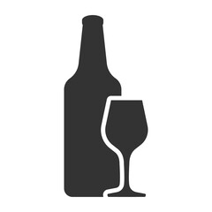 Alcohol pictogram. Isolated vector icon.