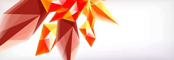 Vector 3d triangles and pyramids abstract background for business or technology presentations, internet posters or web brochure covers