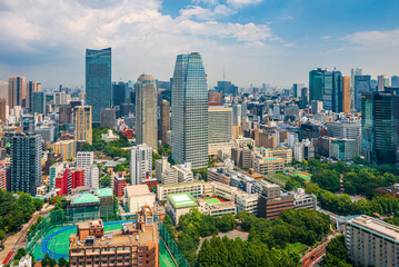 Obraz premium A view from Tokyo Tower on the Tokyo city, Japan