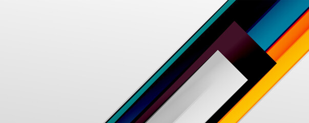 Multicolored lines background. Design template for business or technology presentations, internet posters or web brochure covers