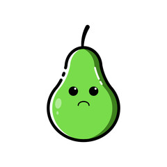 avocado character designs with cute expressions