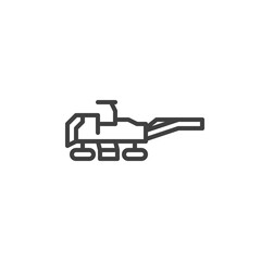 Agricultural machinery line icon