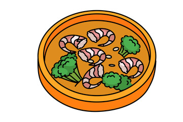 Shrimp Ahijo Spain Bar Simple Cute Icon