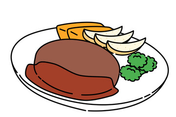 Hamburger sauce simple cute icon