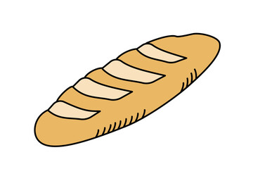 French bread simple cute icon