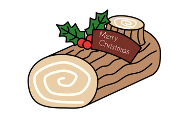 Bush de Noel cake simple cute icon