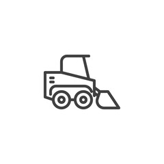 Loader truck line icon
