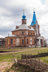 Fototapeta na wymiar Church of the Transfiguration of the Savior 1793 in Shumash village, Russia
