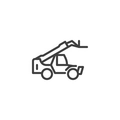 Cherry picker line icon