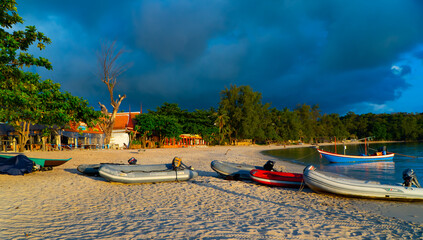 boats on the lake