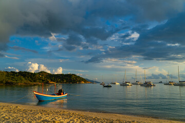 boats on the lake