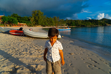 child on the beach