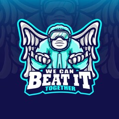 WE CAN BEAT IT ESPORT LOGO TEMPLATE