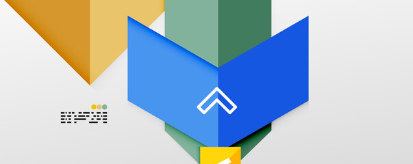 Shiny color triangles and geometric shapes vector abstract background