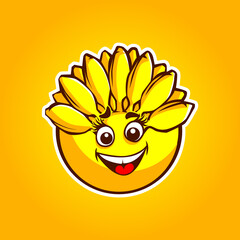 BANANAS HAIR SMILE LOGO TEMPLATE FOR YOUR COMPANY