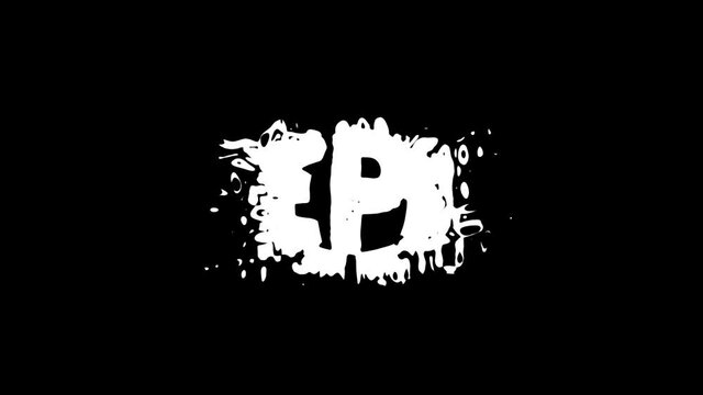 Tepic. Animated letters. Motion inscription on line. White letters from drops, liquid. Cartoon style. Transparent Alpha channel. Mexican Tepic for title 4K video, social media.