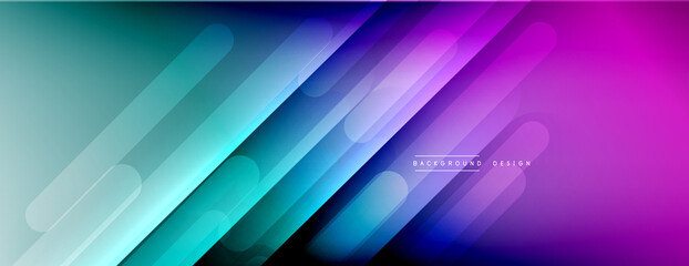 Fototapeta premium Dynamic lines abstract background. 3D shadow effects and fluid gradients. Modern overlapping forms