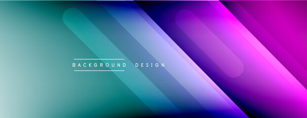 Fototapeta premium Dynamic lines abstract background. 3D shadow effects and fluid gradients. Modern overlapping forms