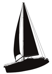 ヨット　シルエット　yacht silhouette