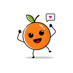 Obraz premium orange character designs with cute expressions