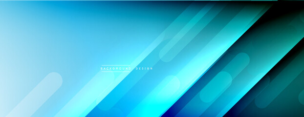 Fototapeta premium Dynamic lines abstract background. 3D shadow effects and fluid gradients. Modern overlapping forms