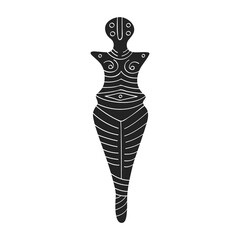 vector icon with ritual anthropomorphic symbol from Cucuteni–Trypillia culture for your project