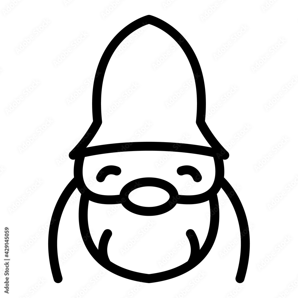 Poster dwarf icon. outline dwarf vector icon for web design isolated on white background