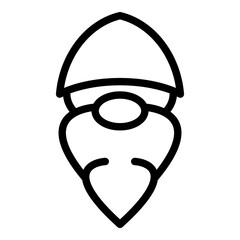 Gnome icon. Outline Gnome vector icon for web design isolated on white background