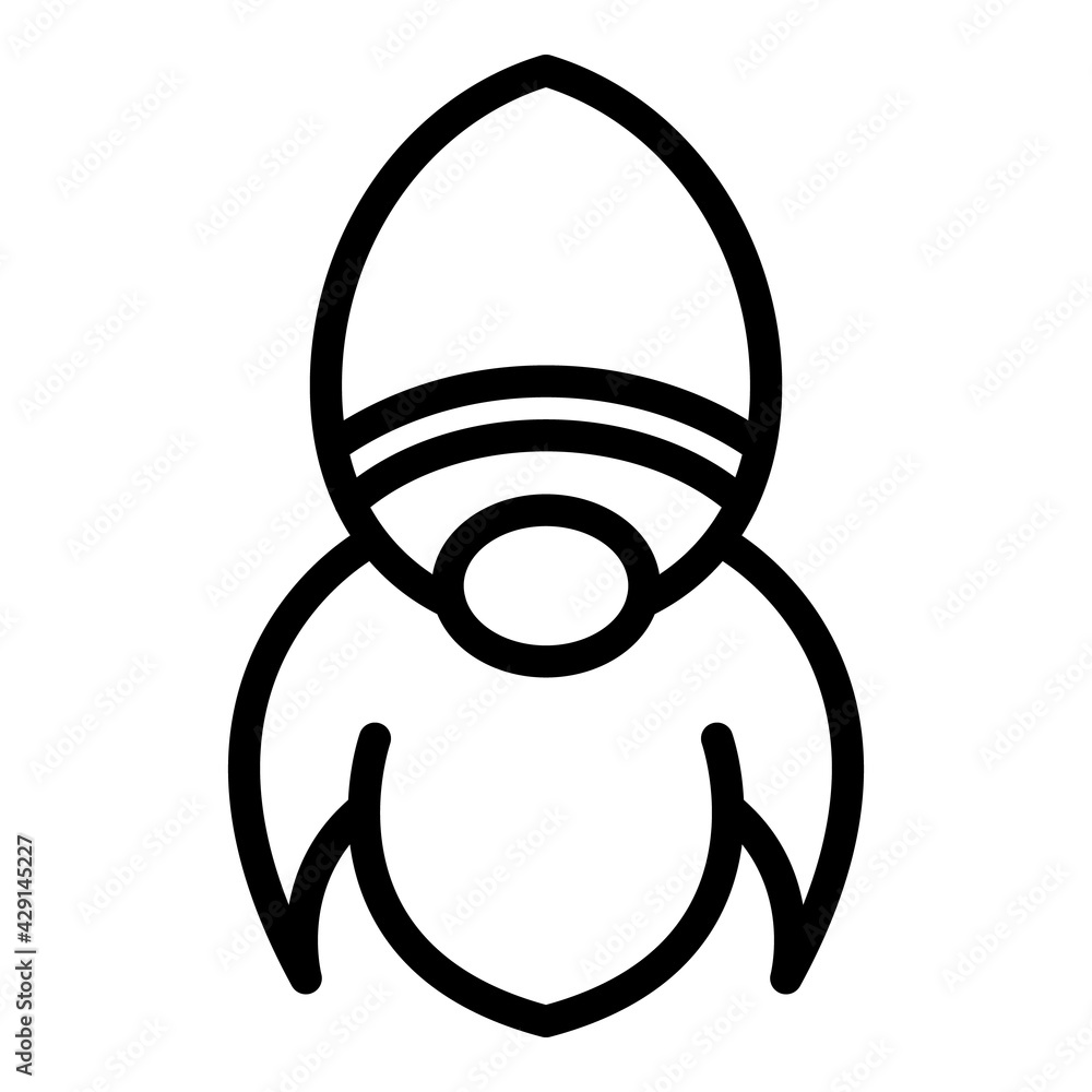 Poster lamp gnome icon. outline lamp gnome vector icon for web design isolated on white background
