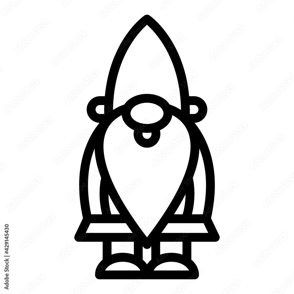 Poster home dwarf icon. outline home dwarf vector icon for web design isolated on white background