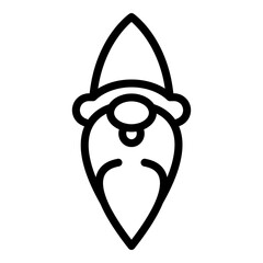 Figurine gnome icon. Outline Figurine gnome vector icon for web design isolated on white background