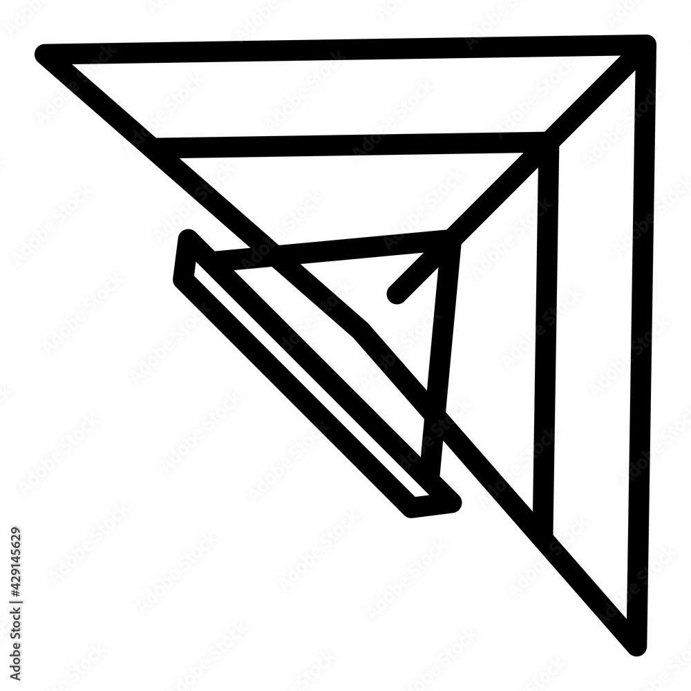 Poster hang glider icon. outline hang glider vector icon for web design isolated on white background