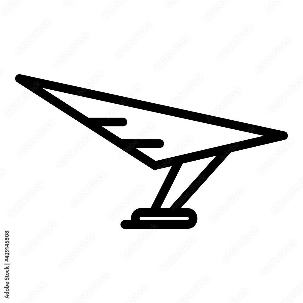 Poster gliding activity icon. outline gliding activity vector icon for web design isolated on white backgro